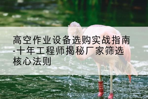 闻喜剪叉式升降机厂家-高空作业设备选购实战指南-十年工程师揭秘厂家筛选核心法则