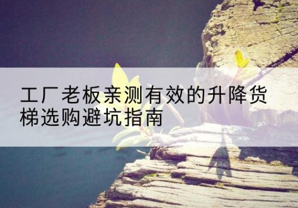 闻喜升降货梯怎么选-工厂老板亲测有效的升降货梯选购避坑指南